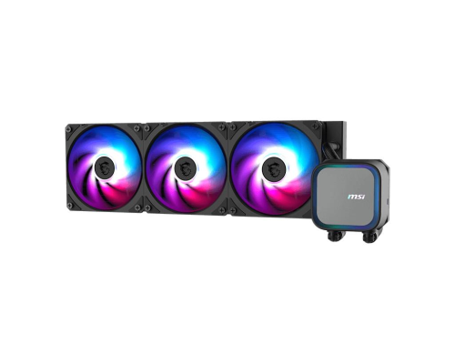 MSI MAG CORELIQUID A13 360 DISSIPATORE A LIQUIDO VENTOLE CON CUSCINETTO RIFLE TRIPLE FAN SOCKET LGA 1700/1200/1156/1155/1151/1150 AMD AM4/AM3 /AM3/AM2 /AM2/FM2/FM1 NERO